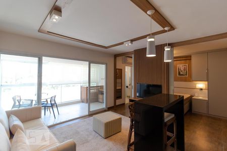 Sala e Cozinha de kitnet/studio para alugar com 1 quarto, 47m² em Centro, Campinas