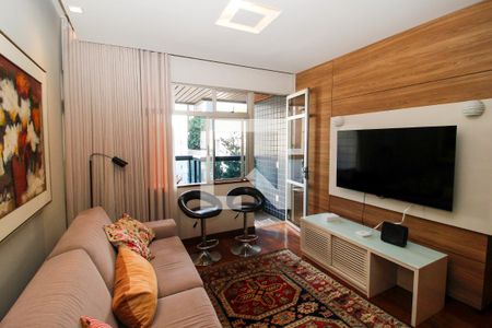 Sala de apartamento à venda com 3 quartos, 126m² em Funcionários, Belo Horizonte