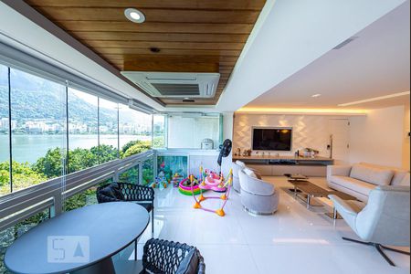 Varanda da Sala de apartamento à venda com 3 quartos, 260m² em Lagoa, Rio de Janeiro