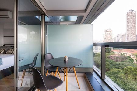 Studio para alugar com 29m², 1 quarto e sem vagaVaranda