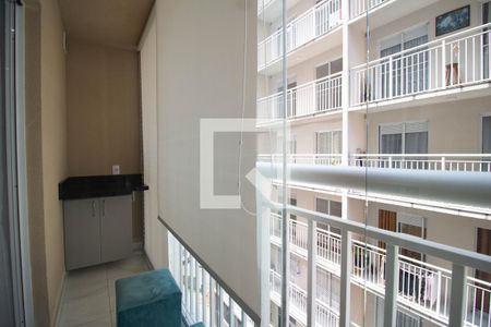 Varanda da Sala de apartamento à venda com 1 quarto, 38m² em Vila Palmeiras, São Paulo
