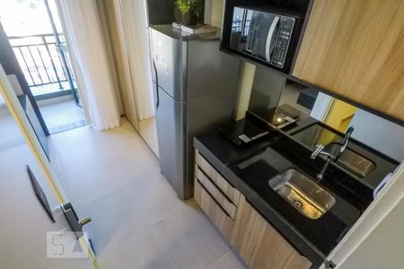 Cozinha de kitnet/studio para alugar com 1 quarto, 21m² em Vila Mariana, São Paulo