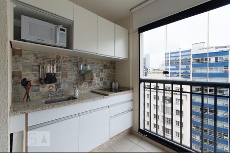 Apartamento para alugar com 40m², 1 quarto e 1 vaga Apartamento para alugar com 40m², 1 quarto e 1 vagaVaranda gourmet