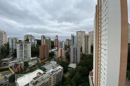 vista da Sacada de kitnet/studio à venda com 1 quarto, 40m² em Vila Andrade, São Paulo