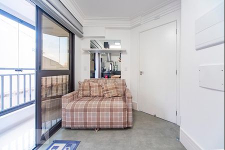 Sala de apartamento para alugar com 1 quarto, 51m² em Vila Valparaíso, Santo André