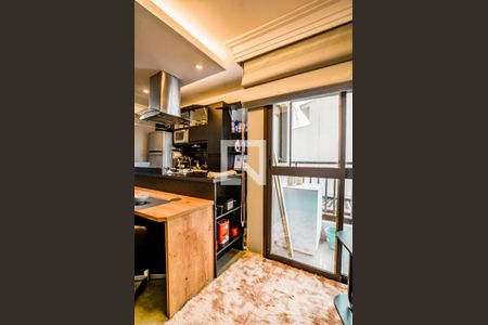 Sala de apartamento para alugar com 1 quarto, 51m² em Vila Valparaíso, Santo André