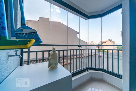 Varanda da Sala de apartamento para alugar com 1 quarto, 51m² em Vila Valparaíso, Santo André
