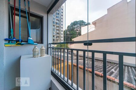 Varanda da Sala de apartamento para alugar com 1 quarto, 51m² em Vila Valparaíso, Santo André
