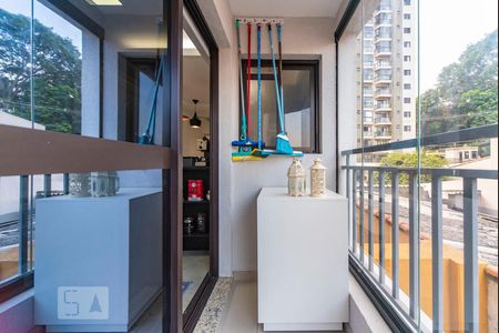Varanda da Sala de apartamento para alugar com 1 quarto, 51m² em Vila Valparaíso, Santo André