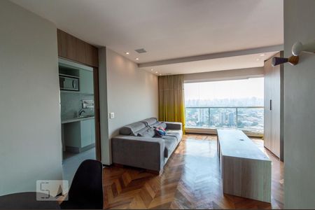 Sala de kitnet/studio para alugar com 1 quarto, 45m² em Brooklin Paulista, São Paulo