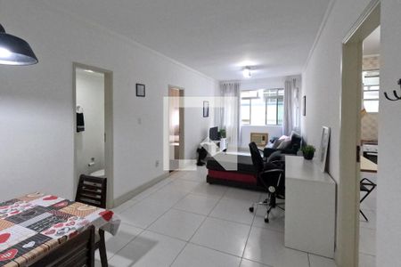 Sala de Estar e Jantar de apartamento para alugar com 1 quarto, 73m² em José Menino, Santos