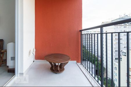 Varanda de kitnet/studio à venda com 1 quarto, 25m² em Consolação, São Paulo