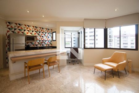 Sala de apartamento para alugar com 1 quarto, 54m² em Jardim Paulistano, São Paulo