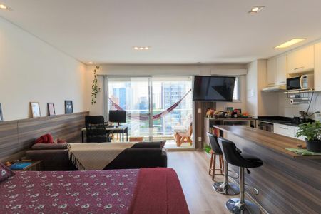 Sala/Quarto de apartamento à venda com 1 quarto, 36m² em Brooklin Paulista, São Paulo