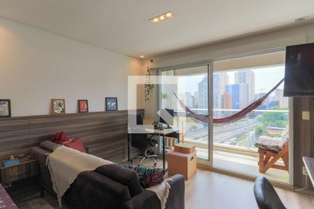 Sala/Quarto de apartamento à venda com 1 quarto, 36m² em Brooklin Paulista, São Paulo