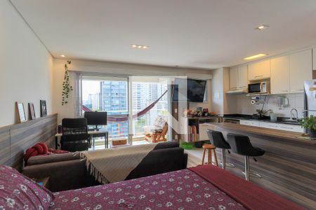 Sala/Quarto de apartamento à venda com 1 quarto, 36m² em Brooklin Paulista, São Paulo