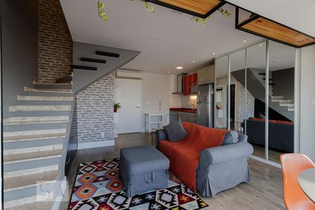 Sala/Cozinha de apartamento para alugar com 1 quarto, 63m² em Vila Mariana, São Paulo