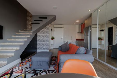 Sala/Cozinha de apartamento para alugar com 1 quarto, 63m² em Vila Mariana, São Paulo
