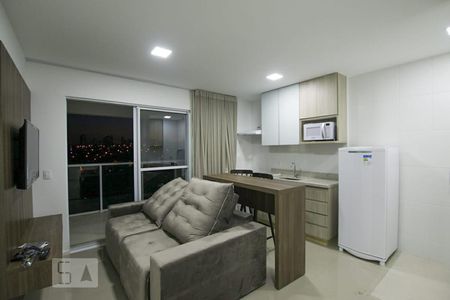 Sala / Cozinha de apartamento para alugar com 1 quarto, 46m² em Jardim Goiás, Goiânia