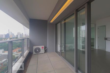 Varanda de kitnet/studio para alugar com 1 quarto, 43m² em Brooklin Paulista, São Paulo
