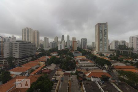 Varanda - Vista de kitnet/studio para alugar com 1 quarto, 43m² em Brooklin Paulista, São Paulo