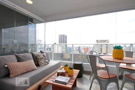Studio para alugar com 40m², 1 quarto e 1 vagaVaranda