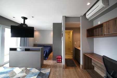 Sala  de apartamento à venda com 1 quarto, 47m² em Campo Belo, São Paulo