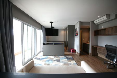 Sala  de apartamento à venda com 1 quarto, 47m² em Campo Belo, São Paulo