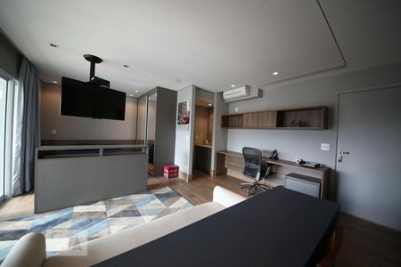 Sala  de apartamento à venda com 1 quarto, 47m² em Campo Belo, São Paulo