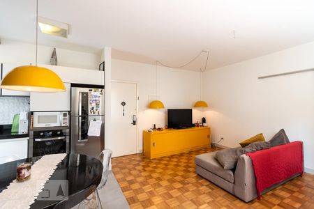 Sala de apartamento para alugar com 1 quarto, 48m² em Paraíso, São Paulo