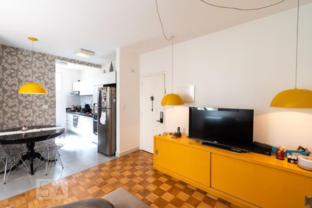 Sala de apartamento para alugar com 1 quarto, 48m² em Paraíso, São Paulo