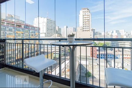 Varanda de kitnet/studio à venda com 1 quarto, 26m² em Centro, São Paulo