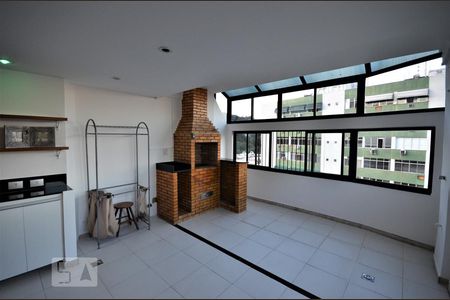 Varanda com churrasqueira de apartamento à venda com 1 quarto, 100m² em Laranjeiras, Rio de Janeiro