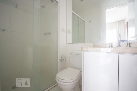 Banheiro da Suíte de apartamento para alugar com 1 quarto, 50m² em Campo Belo, São Paulo