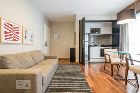 Sala de apartamento à venda com 1 quarto, 50m² em Brooklin, São Paulo