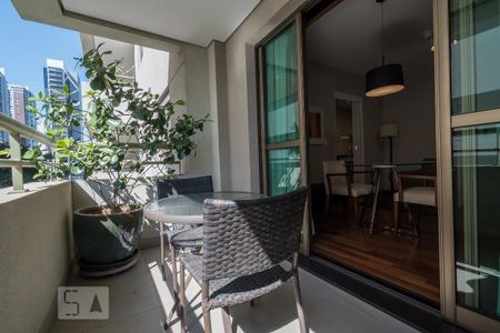 Varanda de apartamento à venda com 1 quarto, 50m² em Brooklin, São Paulo