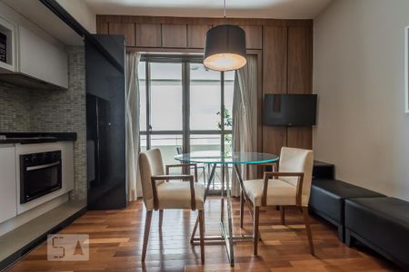 Sala de apartamento à venda com 1 quarto, 50m² em Brooklin, São Paulo