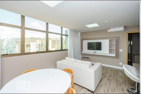 Apartamento para alugar com 52m², 1 quarto e 2 vagasSala