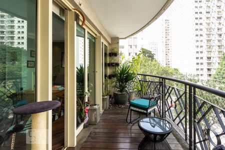 Varanda da Sala de apartamento à venda com 1 quarto, 138m² em Indianópolis, São Paulo