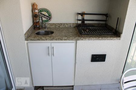Detalhe da varanda gourmet de apartamento para alugar com 2 quartos, 67m² em Barra Funda, São Paulo