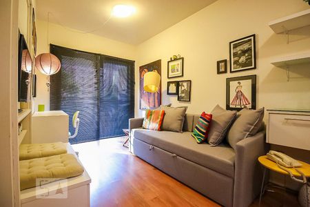 Sala de apartamento à venda com 1 quarto, 45m² em Brooklin Paulista, São Paulo