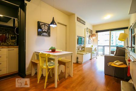 Sala de apartamento à venda com 1 quarto, 45m² em Brooklin Paulista, São Paulo