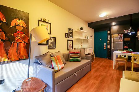 Sala de apartamento à venda com 1 quarto, 45m² em Brooklin Paulista, São Paulo