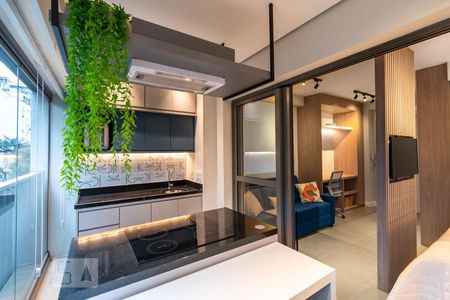 Studio para alugar com 33m², 1 quarto e sem vagaVaranda - cozinha
