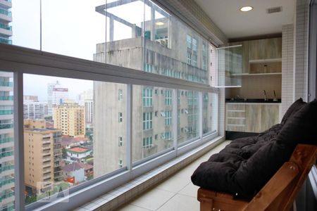 Varanda da Sala de apartamento para alugar com 1 quarto, 57m² em Gonzaga, Santos