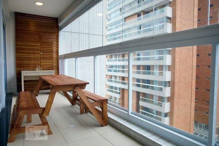 Varanda da Sala de apartamento para alugar com 1 quarto, 57m² em Gonzaga, Santos