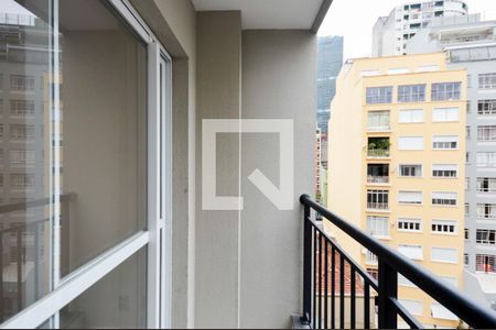 Varanda da Sala de apartamento para alugar com 1 quarto, 28m² em República, São Paulo