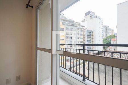 Varanda da Sala de apartamento para alugar com 1 quarto, 28m² em República, São Paulo