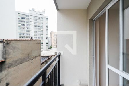 Varanda da Sala de apartamento para alugar com 1 quarto, 28m² em República, São Paulo