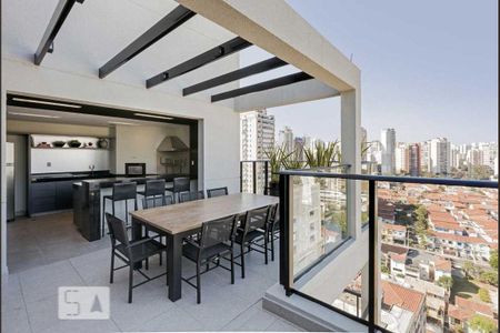 Studio à venda com 32m², 1 quarto e 1 vagaChurrasqueira
